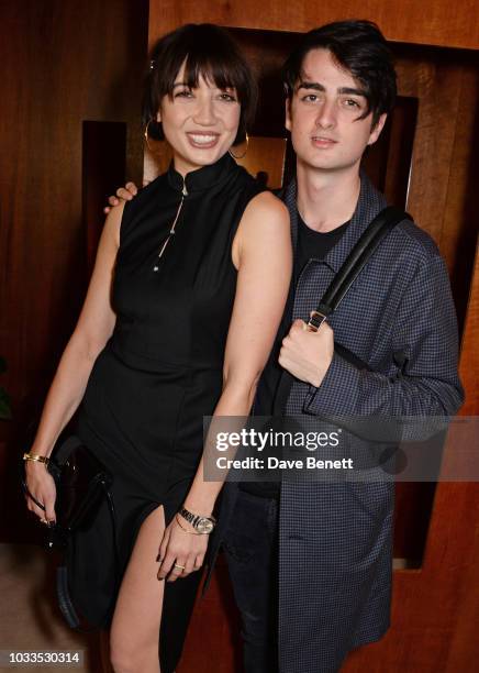 Daisy Lowe and brother Alfie Goffey attend the ALEXACHUNG LFW Show during London Fashion Week September 2018 on September 15, 2018 in London, England.