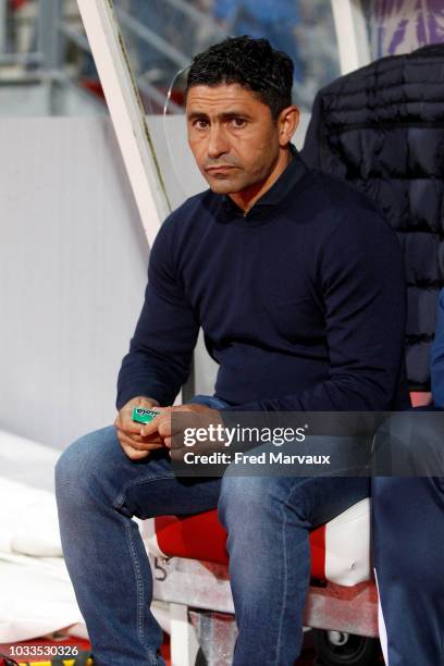 Oswald Tanchot coach of Le Havre during the French Ligue 2 match between Nancy and Le Havre on September 14, 2018 in Nancy, France.