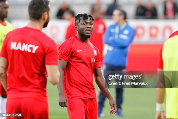 Serge Nguessan of Nancy during the French Ligue 2 match between Nancy and Le Havre on September 14, 2018 in Nancy, France.