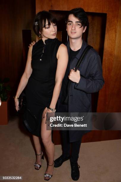 Daisy Lowe and brother Alfie Goffey attend the ALEXACHUNG LFW Show during London Fashion Week September 2018 on September 15, 2018 in London, England.