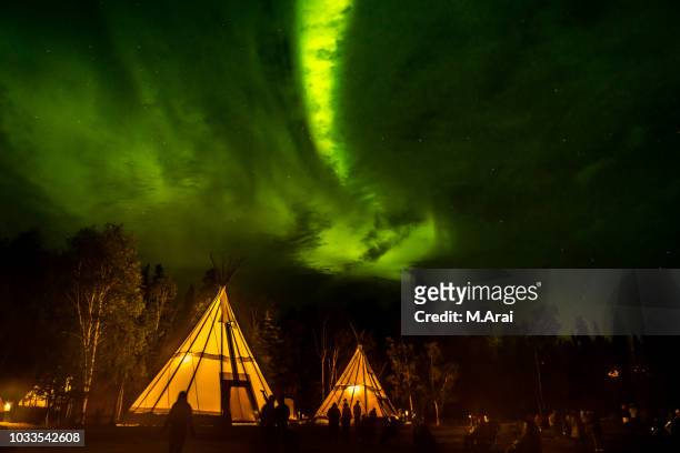 aurora village - yellowknife canada 個照片及圖片檔