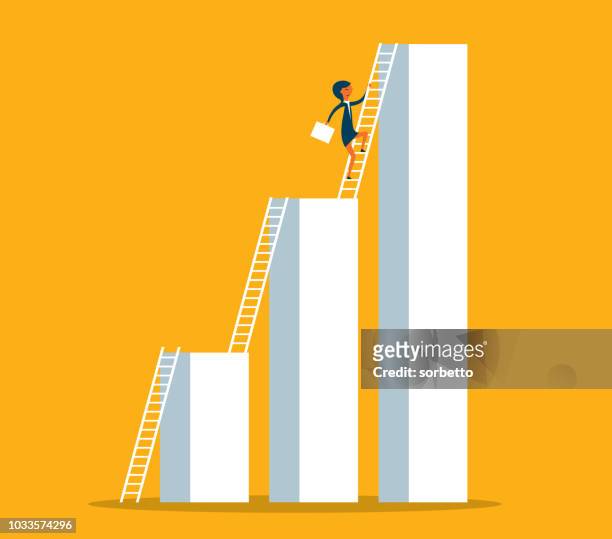 move up - businesswoman - toughness stock illustrations