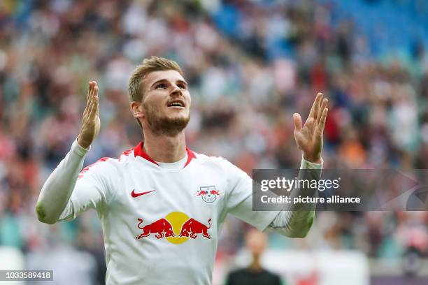 September 2018, Saxony, Leipzig: 15 September 2018, Germany, Leipzig: Soccer: Bundesliga, Matchday 3, RB Leipzig vs Hannover 96 in the Red Bull...