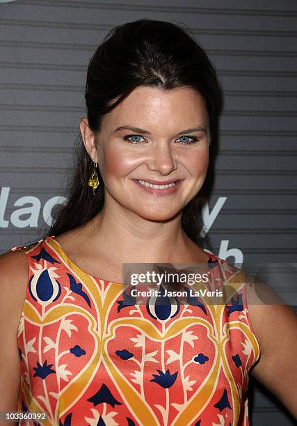 Actress Heather Tom attends the U.S. Launch party for the New BlackBerry Torch on August 11, 2010 in Los Angeles, California.