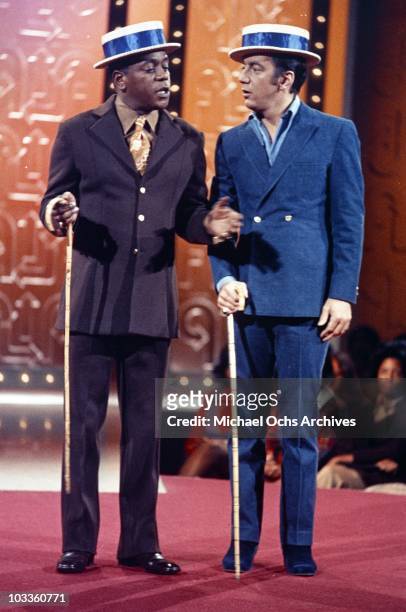 Comedian Flip Wilson in a scene from the Flip Wilson Show with entertainer Bobby Darin in circa 1972.