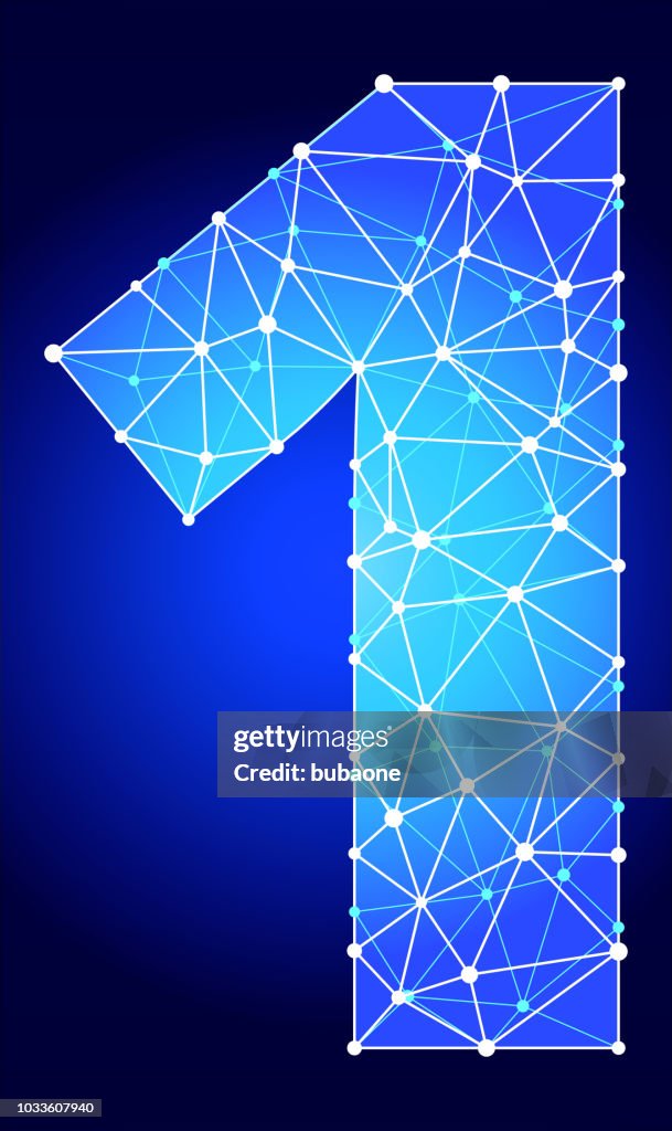 Number 1 Blue Triangle Node Vector Pattern High-Res Vector Graphic ...