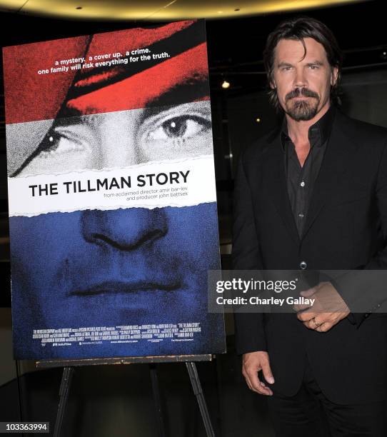 Actor Josh Brolin attends a special screening of The Weinstein Company's 'The Tillman Story' at the Pacific Design Center on August 12, 2010 in Los...