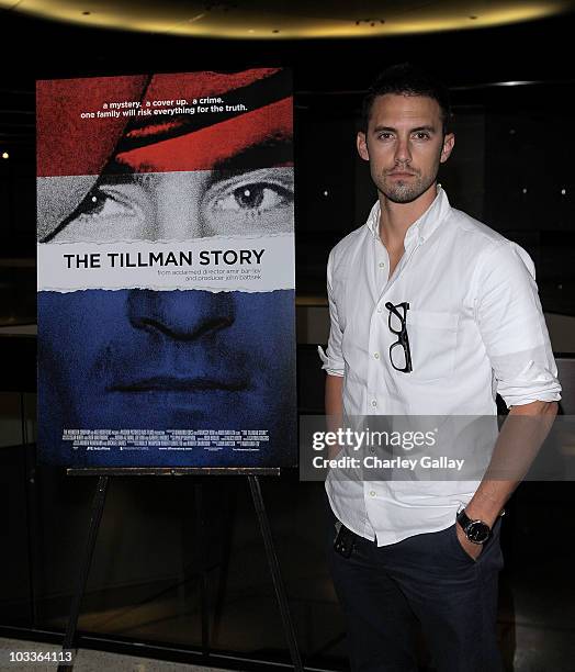 Actor Milo Ventimiglia attends a special screening of The Weinstein Company's 'The Tillman Story' at the Pacific Design Center on August 12, 2010 in...