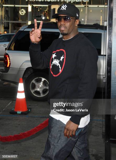 Sean "Diddy" Combs attends the premiere of "Lottery Ticket" at Grauman's Chinese Theatre on August 12, 2010 in Hollywood, California.