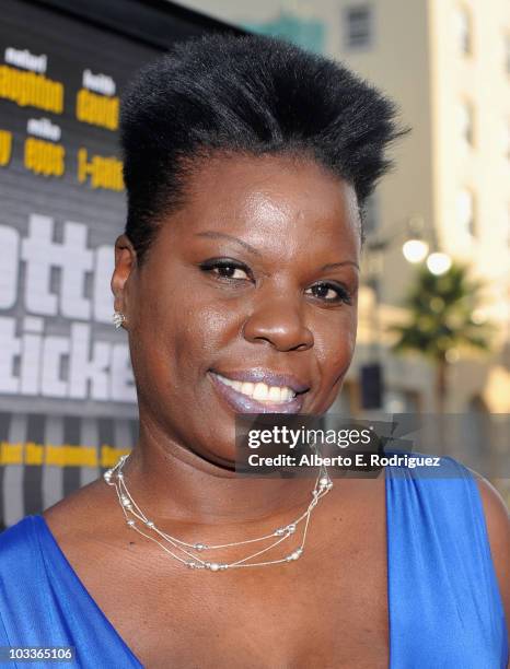 Actress Leslie Jones arrives at the premiere of Warner Bros.' "Lottery Ticket" at Grauman's Chinese Theater on August 12, 2010 in Hollywood,...