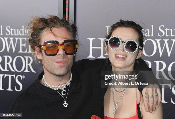 Thorne Rapper Actress Bella Thorne and rapper Mod Sun arrives for Universal Studios ...
