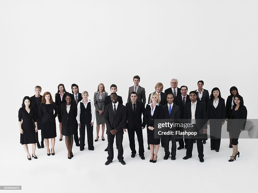 Group portrait of business people