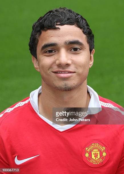 Rafael Da Silva of Manchester United poses at the annual club photocall at Old Trafford on August 13, 2010 in Manchester, England.