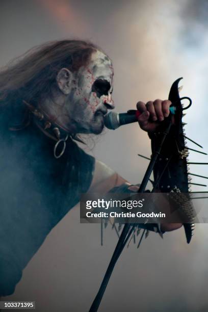 Pest of Gorgoroth performs on stage on Day 1 of Bloodstock Open Air Metal Festival at Catton Hall on August 13, 2010 in Derby, England.