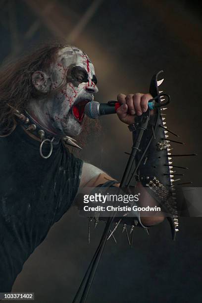 Pest of Gorgoroth performs on stage on Day 1 of Bloodstock Open Air Metal Festival at Catton Hall on August 13, 2010 in Derby, England.