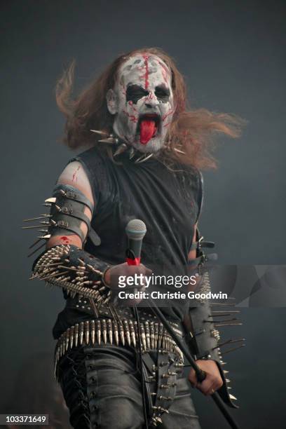 Pest of Gorgoroth performs on stage at Bloodstock Open Air Metal Festival at Catton Hall on August 13, 2010 in Derby, England.