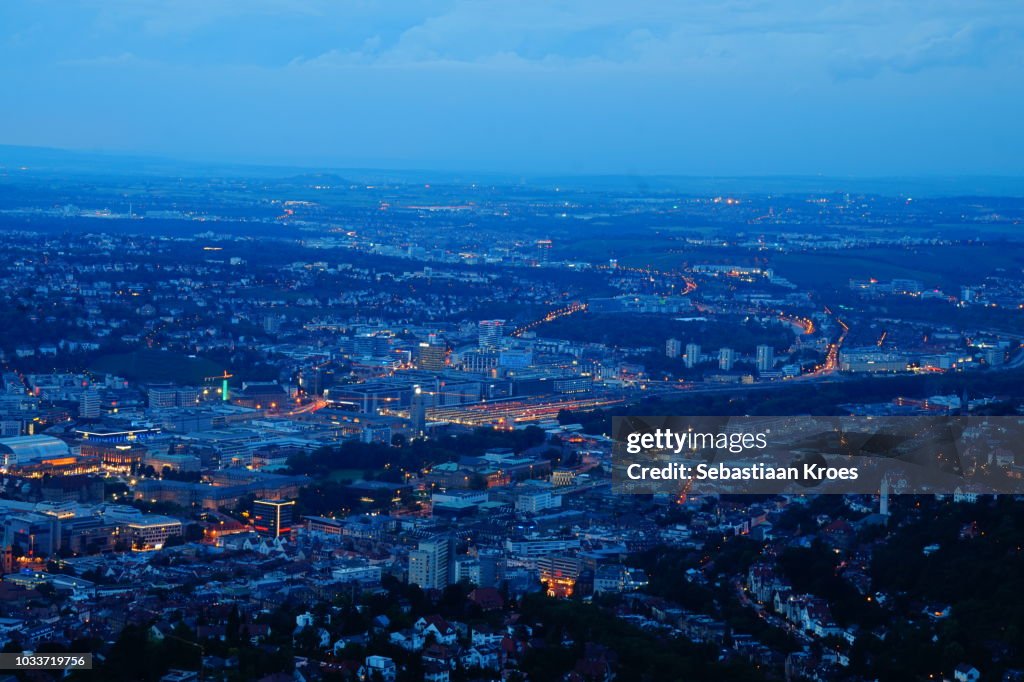 Stuttgart and surroundings, Long Exposure, Dusk, Germany