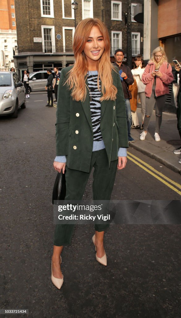 Celebrity Sightings at London Fashion Week - Day 2