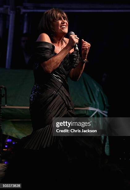 Singer Sandie Shaw performs on stage during Day 1 of the Vintage at Goodwood Festival on August 13, 2010 in Chichester, England.