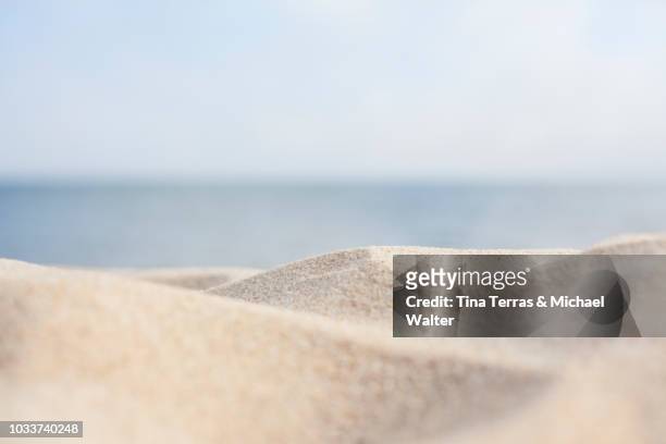 sandy beach on the isle of sylt - focus on foreground stock pictures, royalty-free photos & images