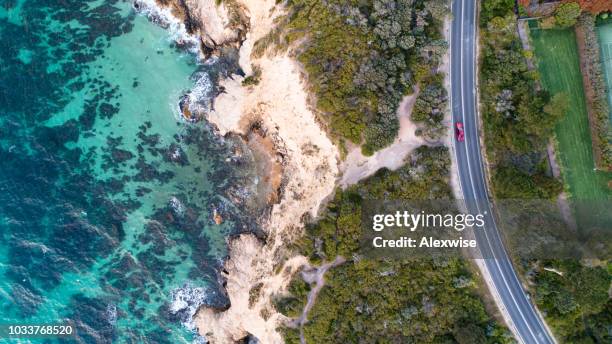 mt martha weg antenne - mornington peninsula stockfoto's en -beelden