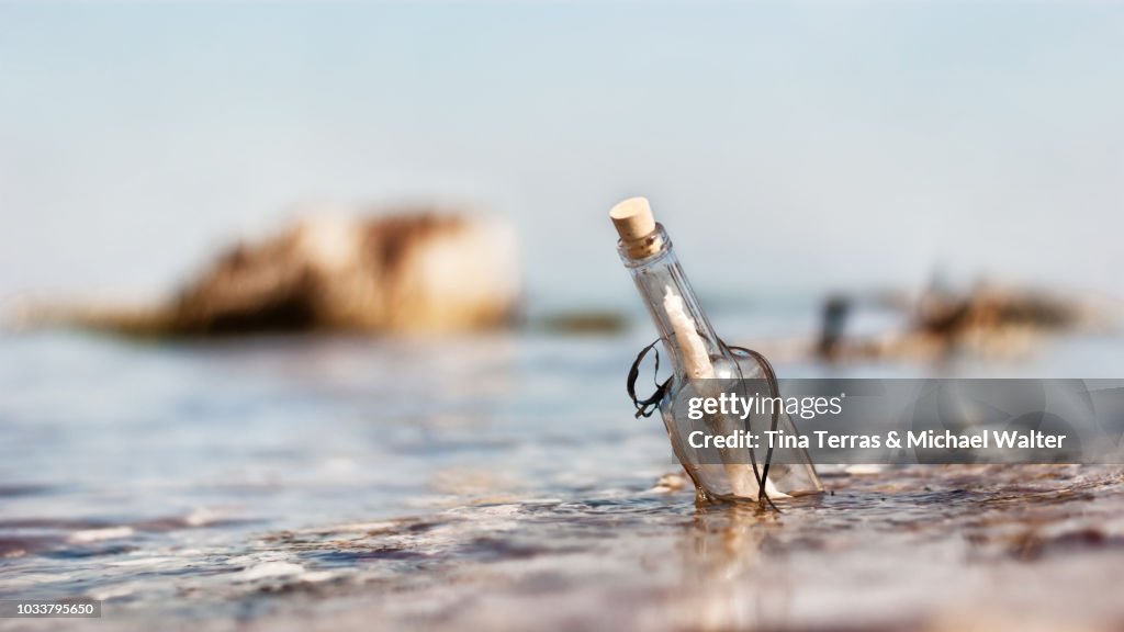 Message in a bottle from a police officer named sting