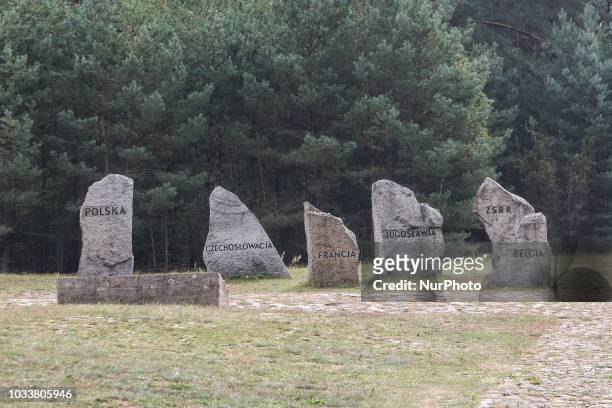 Site of a former German Nazi extermination camp built during WWII, now a memorial is seen near Treblinka, Poland on 9 September 2018 Treblinka was...