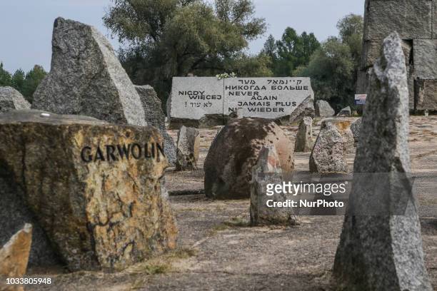 Symbolic cemetery on the site of a former German Nazi extermination camp built during WWII, now a memorial is seen near Treblinka, Poland on 9...