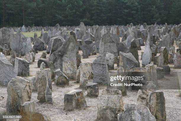 Symbolic cemetery on the site of a former German Nazi extermination camp built during WWII, now a memorial is seen near Treblinka, Poland on 9...