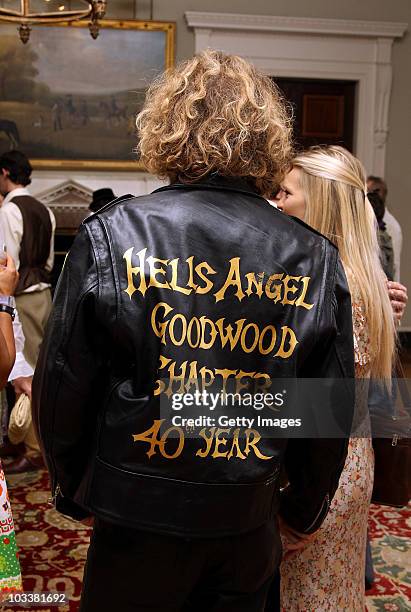 The jacket worn by Lady Alexandra Gordon Lennox's boyfriend Mike at a reception during Day 2 of the Vintage at Goodwood Festival at Goodward House on...