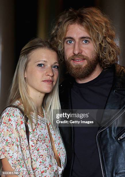 Lady Alexandra Gordon Lennox with her boyfriend Mike attend a reception during Day 2 of the Vintage at Goodwood Festival at Goodwood House on August...