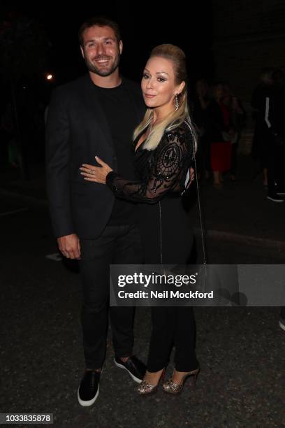 Kristina Rihanoff and Ben Cohen seen attending Julian Macdonald during London Fashion Week September 2018 on September 15, 2018 in London, England.