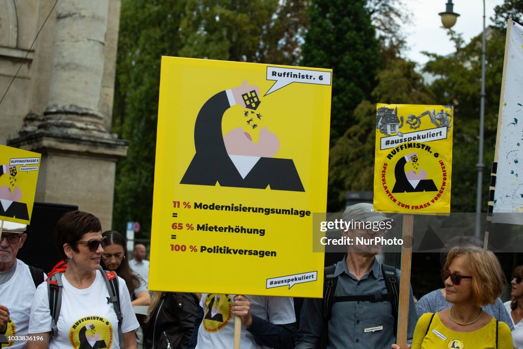 Ausspekuliert Protest Against Too High Rental Prices In Munich