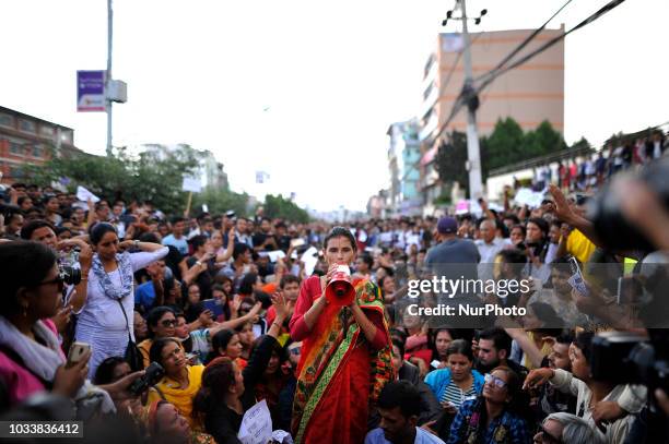 Durga Devi Panta mother of 13yrs old Nirmala Panta, who was raped and murdered 50 days ago in Kanchanpur district demanding for the justice in the...