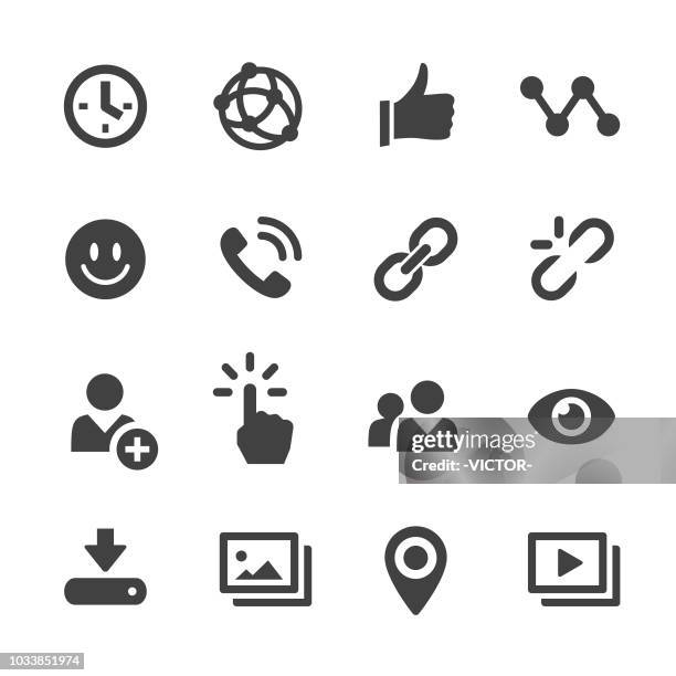 social media icons - acme series - phone emojis stock illustrations