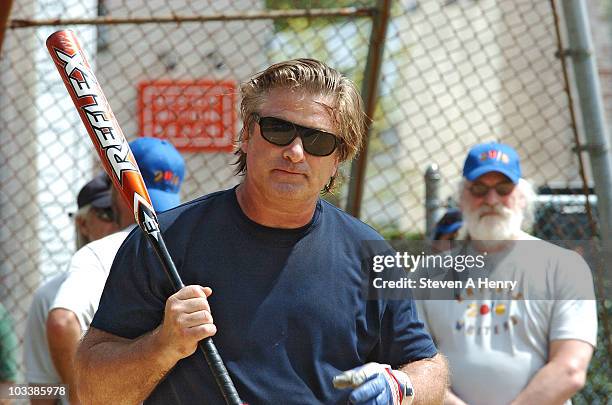 Actor Alec Baldwin attends the 62nd Annual Artist and Writers Charity Softball Game at Herrick Park on August 14, 2010 in East Hampton, New York.