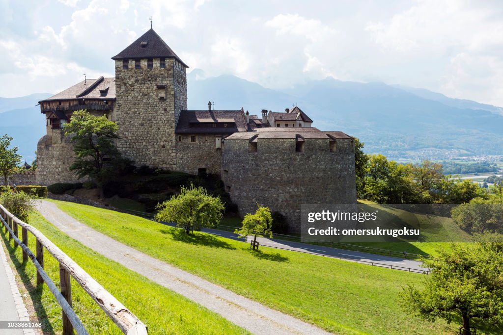 Castillo medieval en Vaduz, Liechtenstein