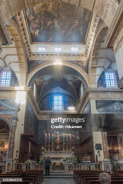 st agata cathedral, gallipoli, lecce, salento, apulia, italy. - gallipoli foto e immagini stock