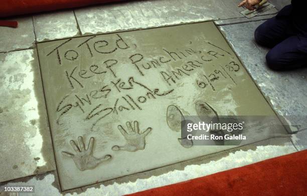 Sylvester Stallone's Handprints And Footprints