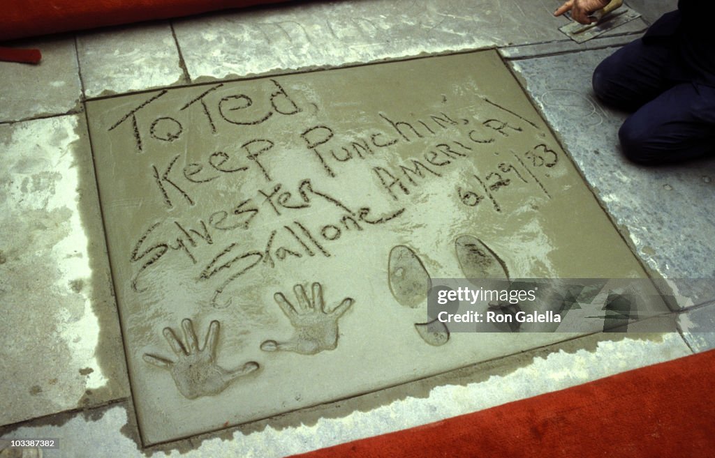 Sylvester Stallone Footprint Ceremony