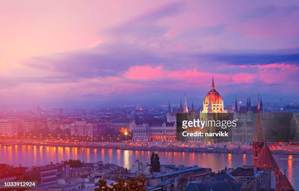hungarian parliament building in budapest - budapest stock pictures, royalty-free photos & images