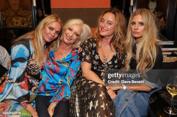 Mary Greenwell, Jodie Kidd, Alice Temperley and Laura Bailey attend the Temperley London SS19 after party hosted by Alice Temperley and Amy Sacco at...