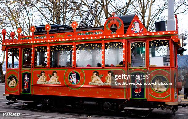 santa's train - zurich christmas stock pictures, royalty-free photos & images