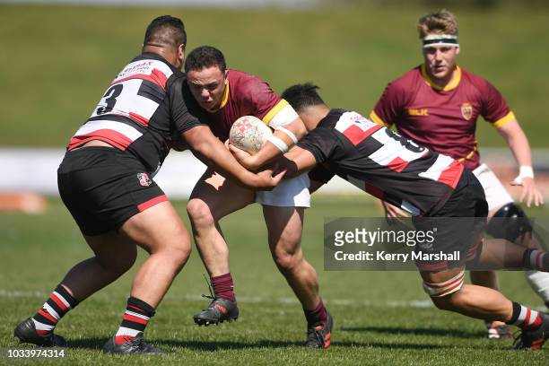 Josh Mason of Southland in action during the Jock Hobbs U19 Rugby Tournament on September 15, 2018 in Taupo, New Zealand.