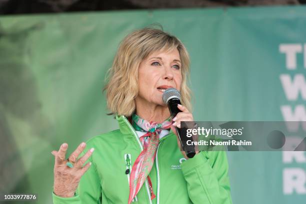 Olivia Newton-John during the annual Wellness Walk and Research Runon September 16, 2018 in Melbourne, Australia. The annual event, now in it's sixth...