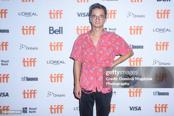 Gabriel Abrantes attends the Midnight Madness red carpet premiere of "Diamantino" during the Toronto International Film Festival at Ryerson Theatre...