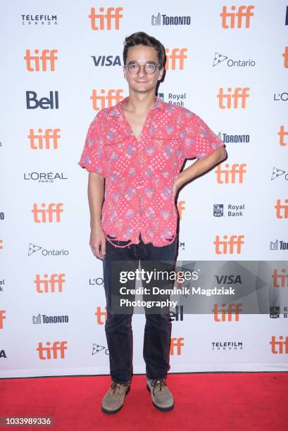 Gabriel Abrantes attends the Midnight Madness red carpet premiere of "Diamantino" during the Toronto International Film Festival at Ryerson Theatre...