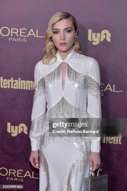 Skyler Samuels attends the 2018 Pre-Emmy Party hosted by Entertainment Weekly and L'Oreal Paris at Sunset Tower on September 15, 2018 in Los Angeles,...