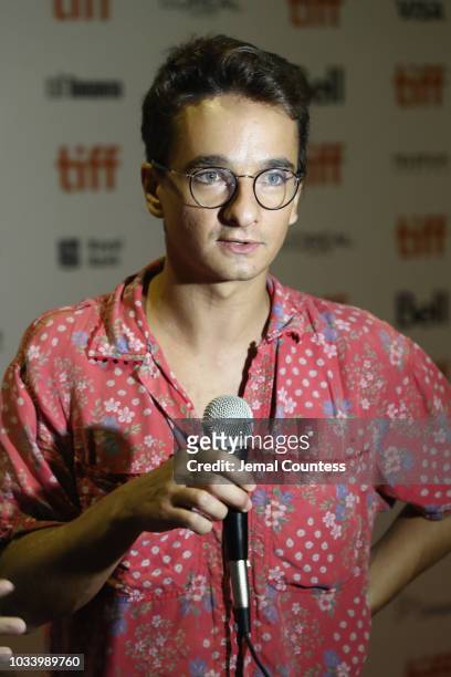 Gabriel Abrantes attends the 'Diamantino' Premiere during 2018 Toronto International Film Festival at Roy Thomson Hall on September 15, 2018 in...