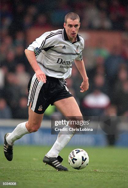 Andy Melville of Fulham in action during the Nationwide Division One match against Sheffield United played at Craven Cottage in London. Fulham won...